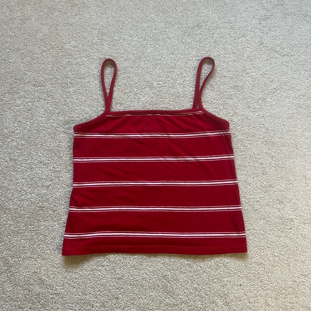 John Galt Red Striped Tank Top